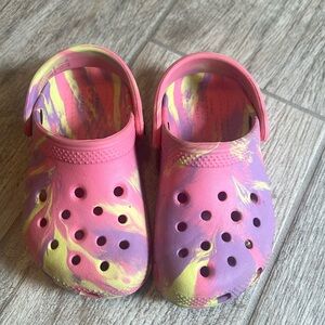 Tie dye Toddler Crocs